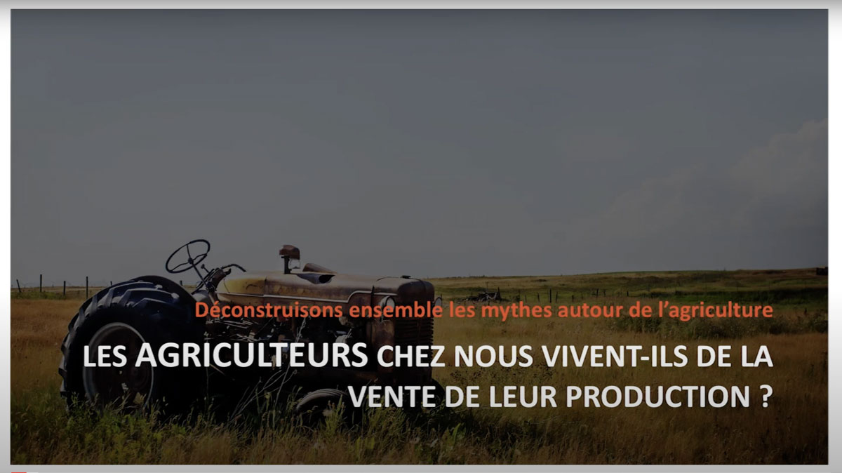Olivier Mevel – Les agriculteurs chez nous vivent ils de la vente de leur production ?